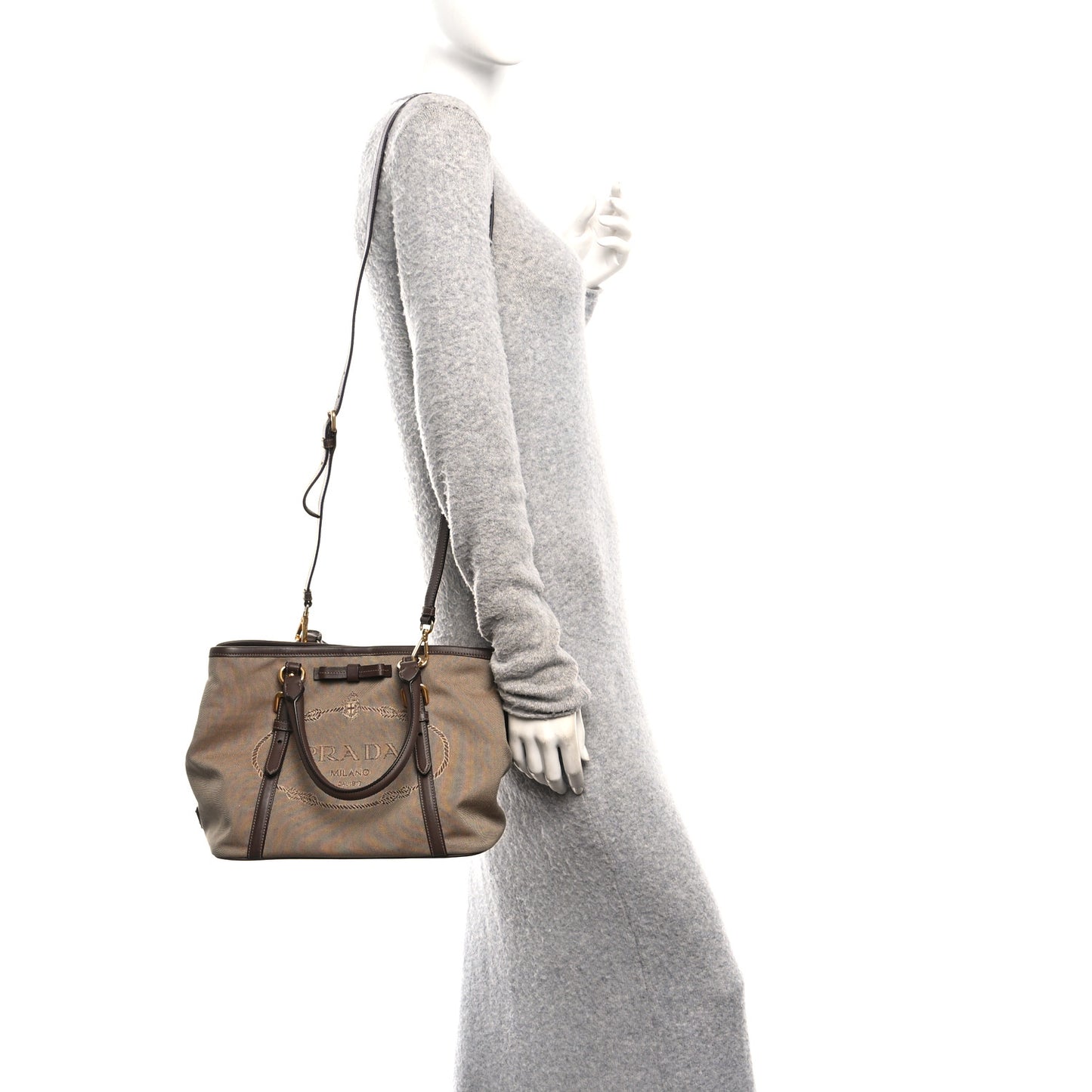 Jacquard Logo Tote Corda Bruciato