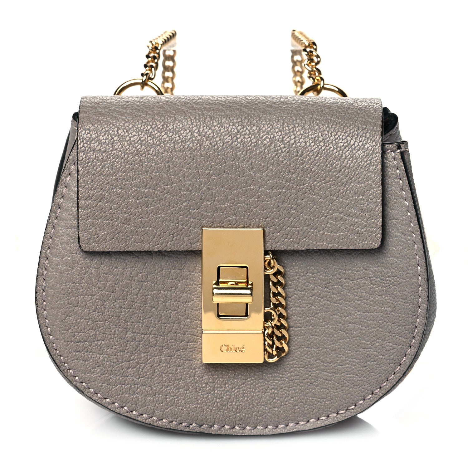 Chloe Grained Lambskin Mini Drew Crossbody Backpack Motty Grey 1 of 8