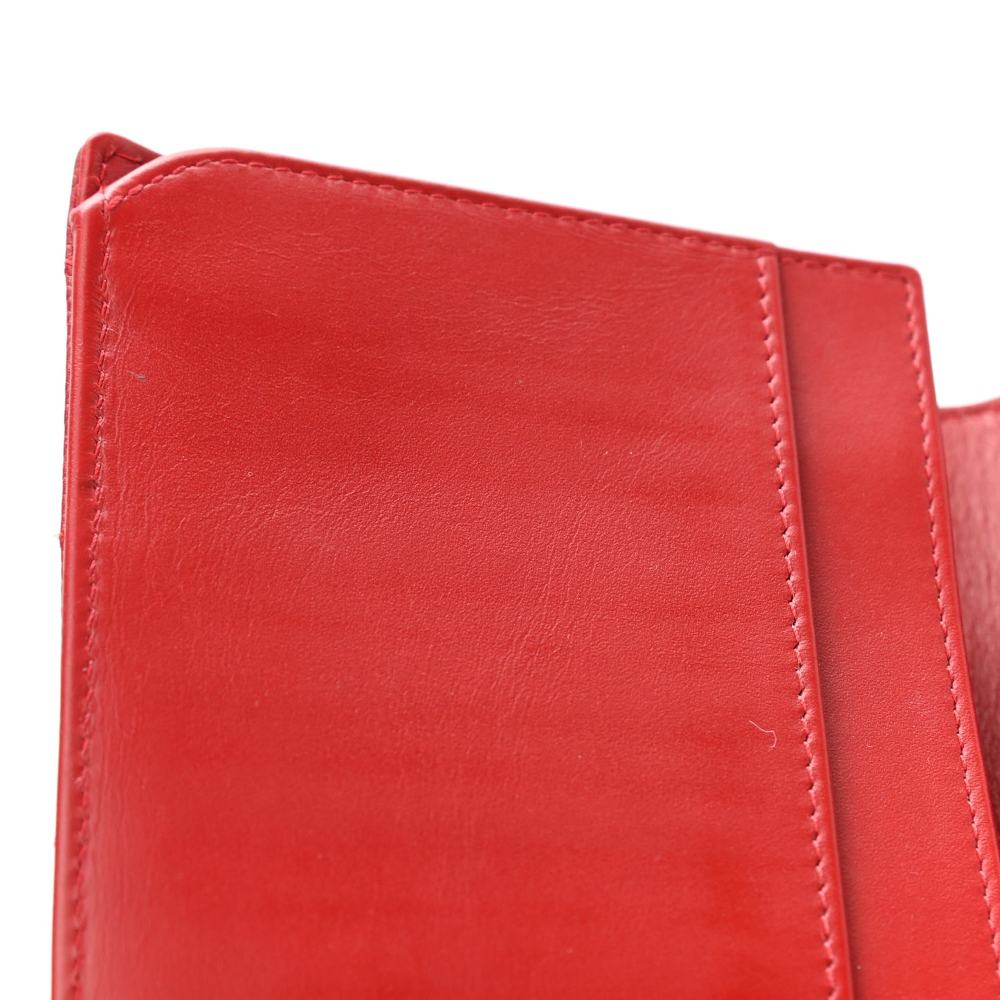 Caviar Quilted CC Long Double Wallet Red