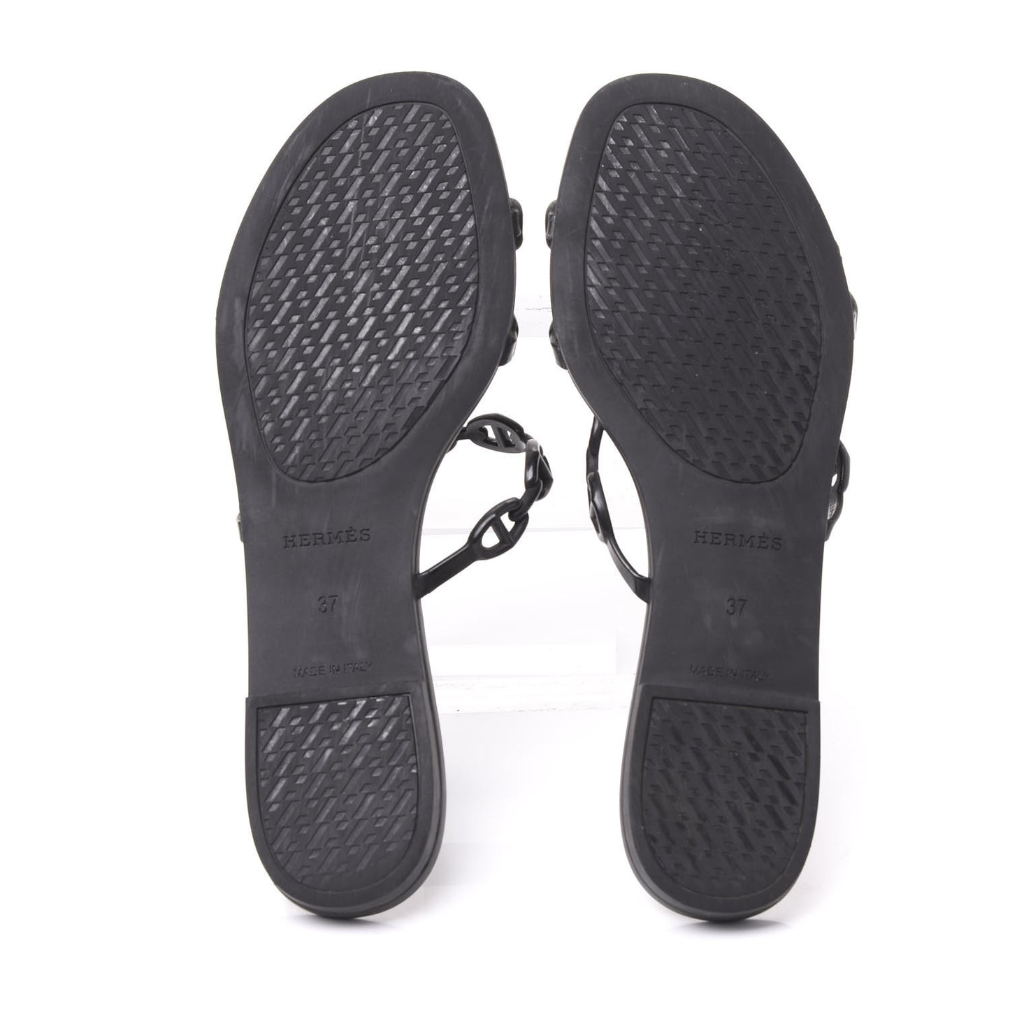 Rubber Chaine d'Ancre Rivage Sandals 37 Black