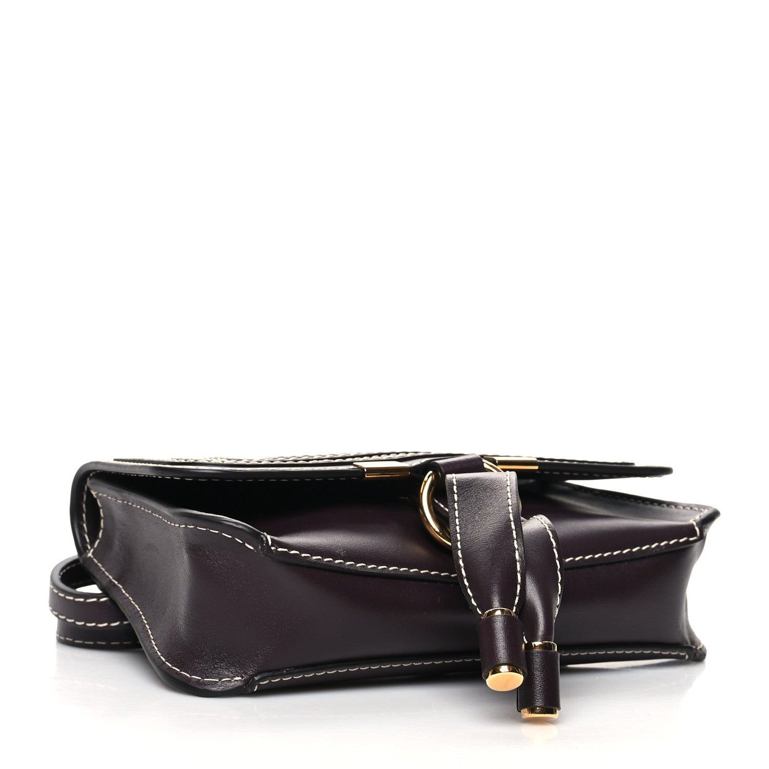 Chloe Shiny Calfskin Marcie Convertible Belt Bag Black Raisin 4 of 10