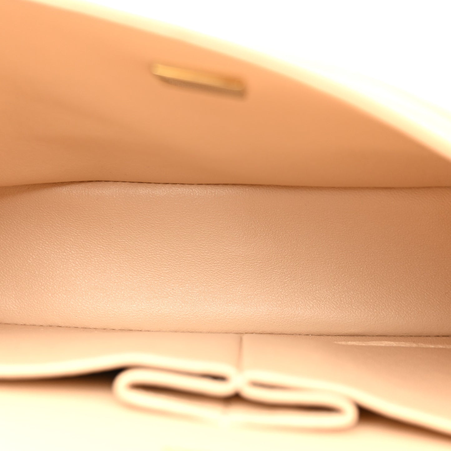 Caviar Quilted Small Double Flap Beige