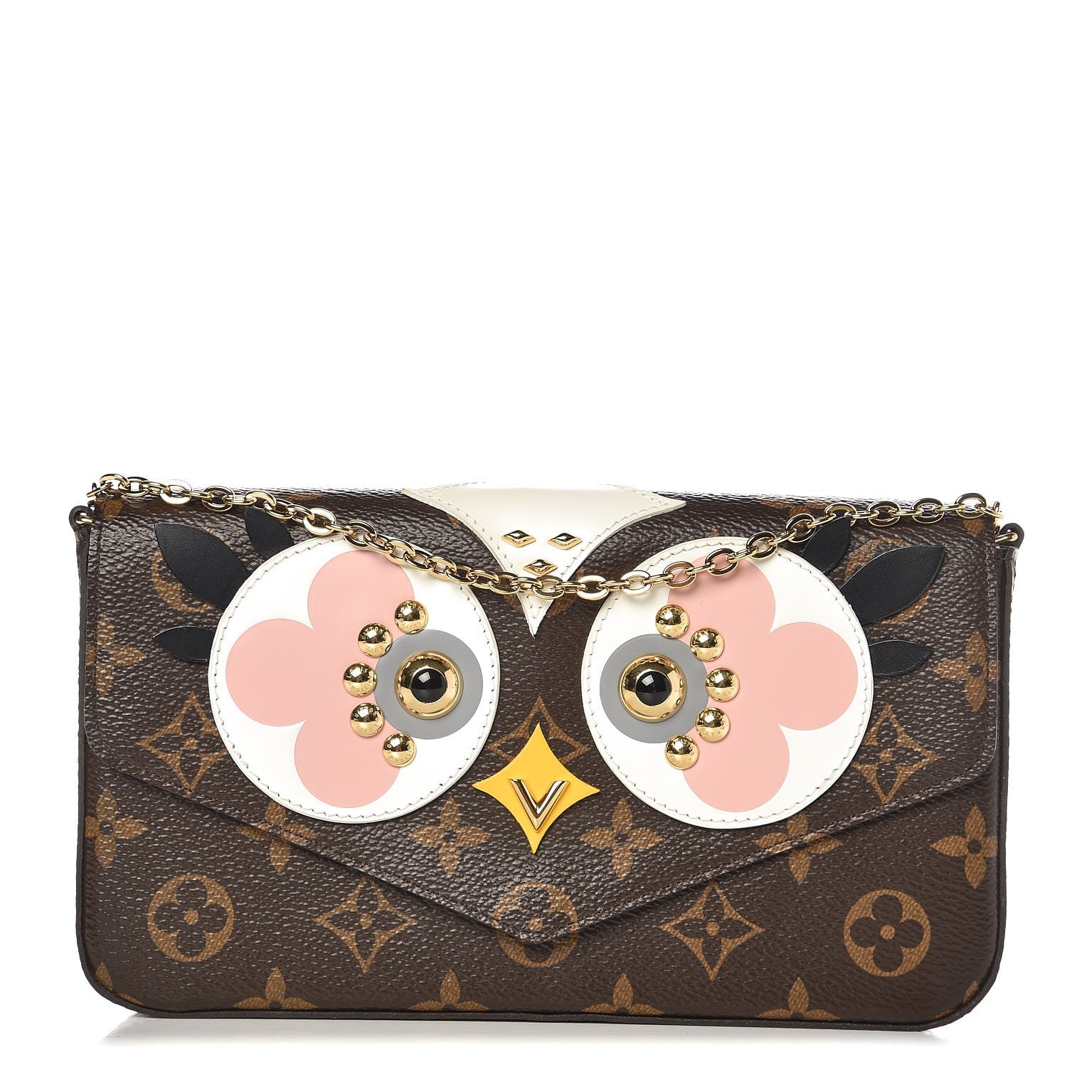 Louis Vuitton Monogram Lovely Birds Pochette Felicie Chain Wallet 1 of 10