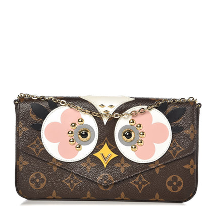 Louis Vuitton Monogram Lovely Birds Pochette Felicie Chain Wallet 1 of 10