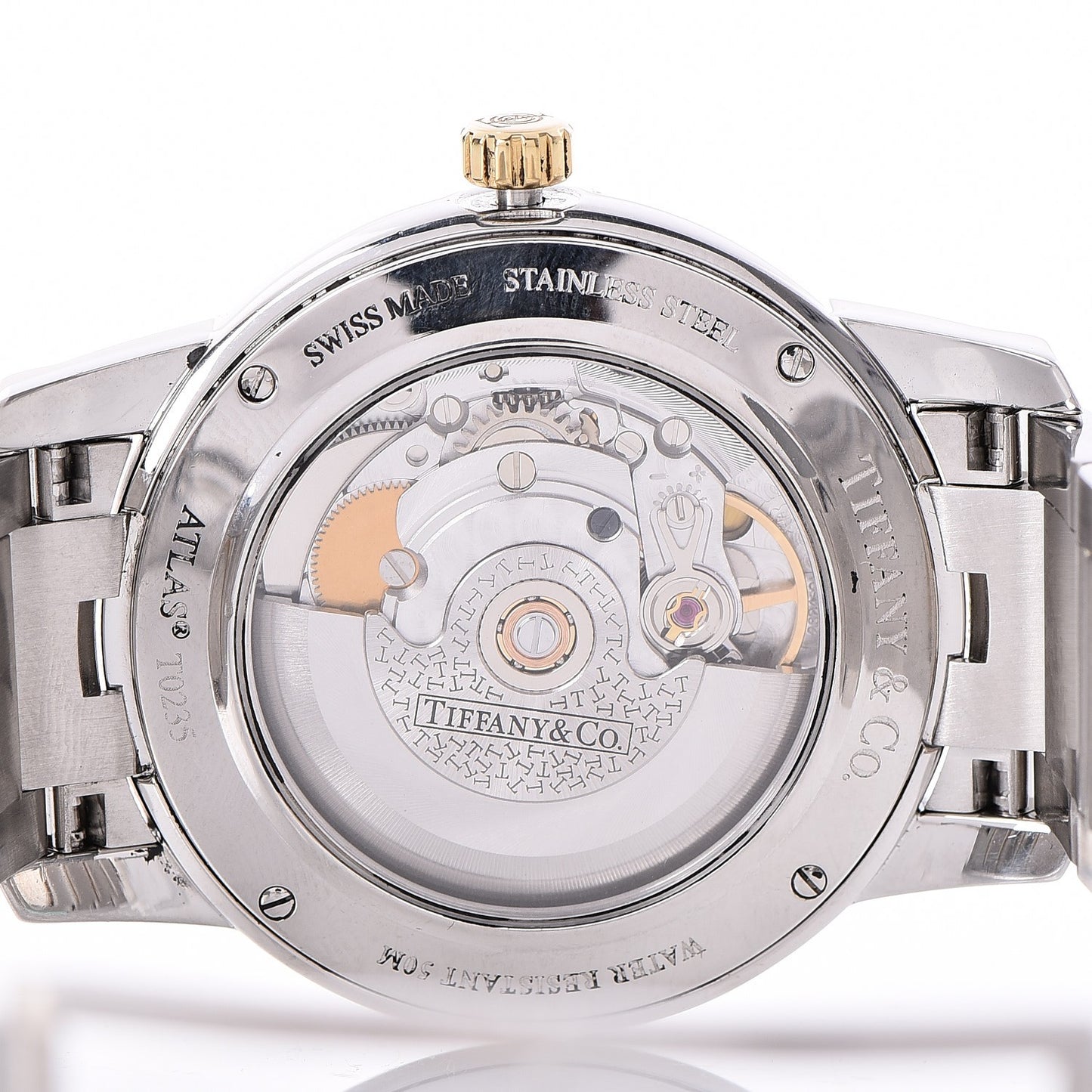 Stainless Steel 18K Yellow Gold 37mm Atlas 3-Hand Automatic Watch