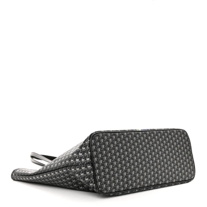 Moynat Grained Calfskin Canvas 1920 Oh! Tote Ruban GM Carbon Silver 4 of 10