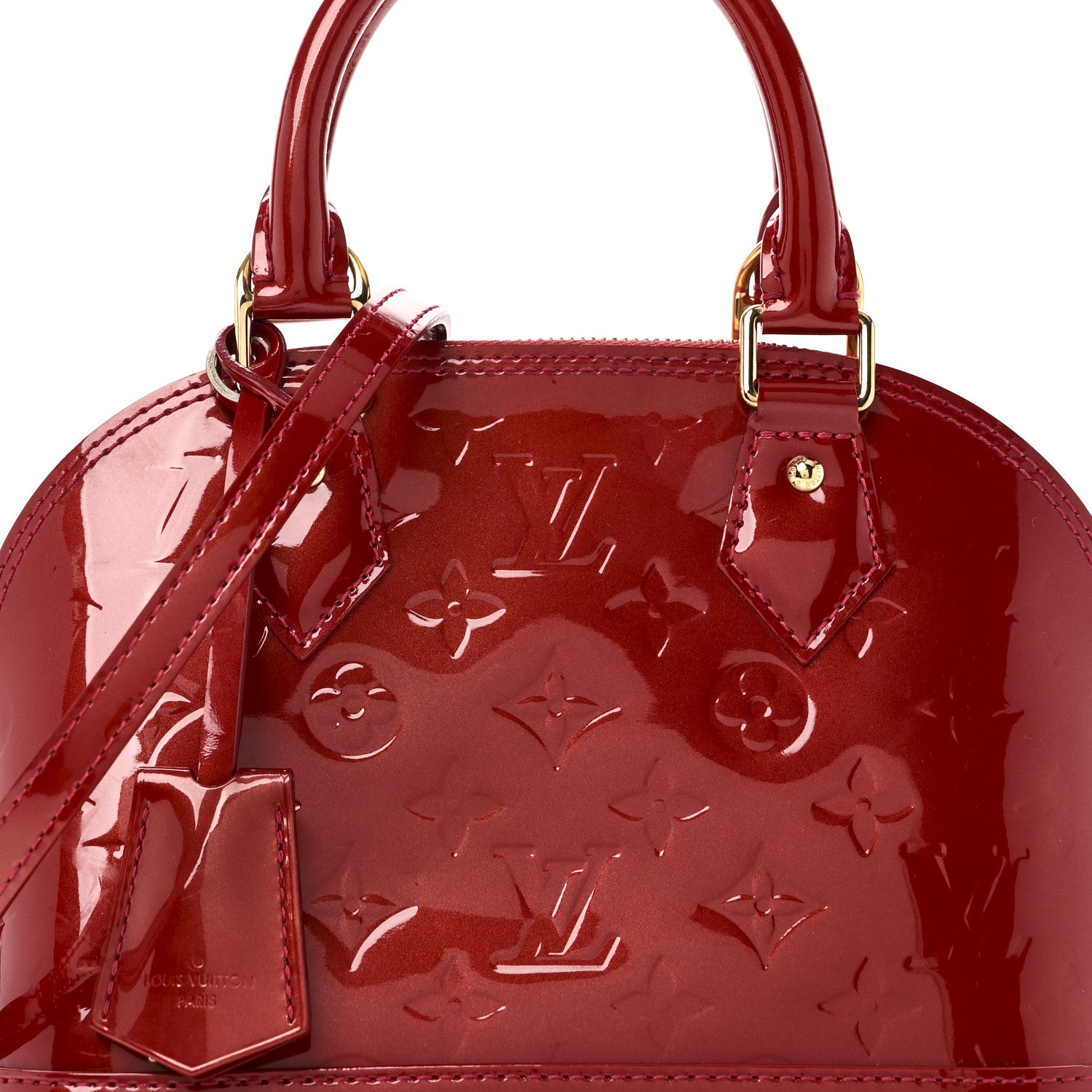 Louis Vuitton Vernis Alma BB Pomme D'Amour 7 of 9