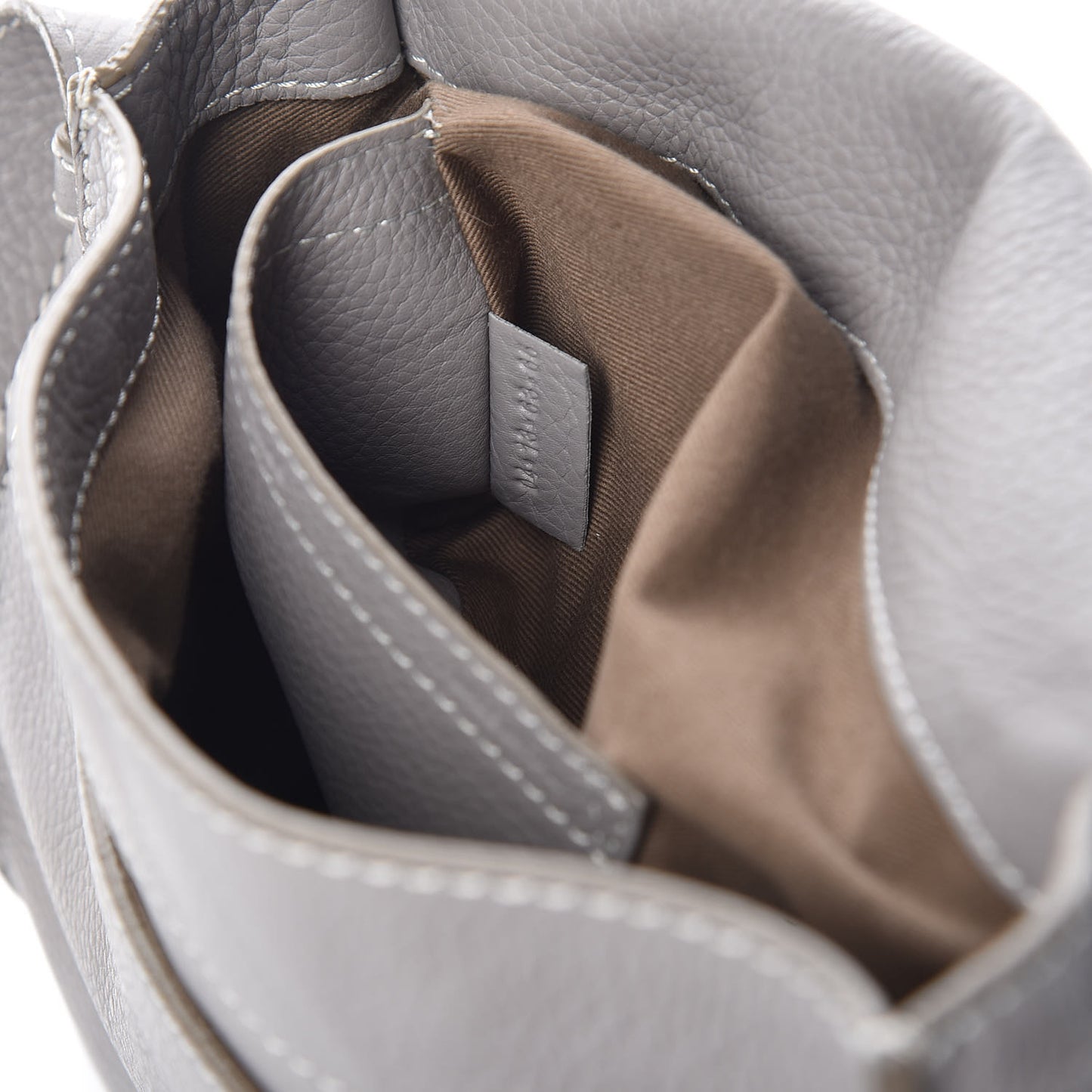 Calfskin Medium Marcie Round Crossbody Bag Cashmere Grey