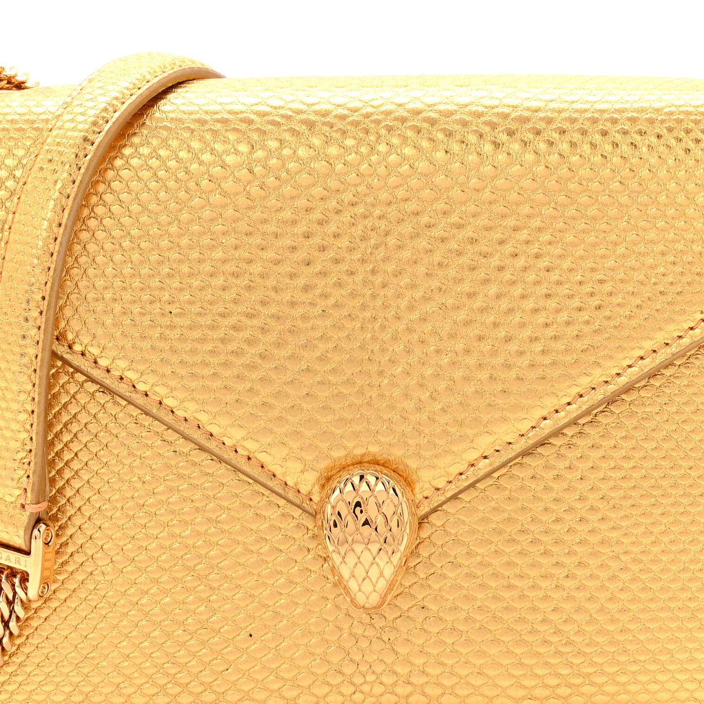 Metallic Karung Forever Serpenti Bag Gold