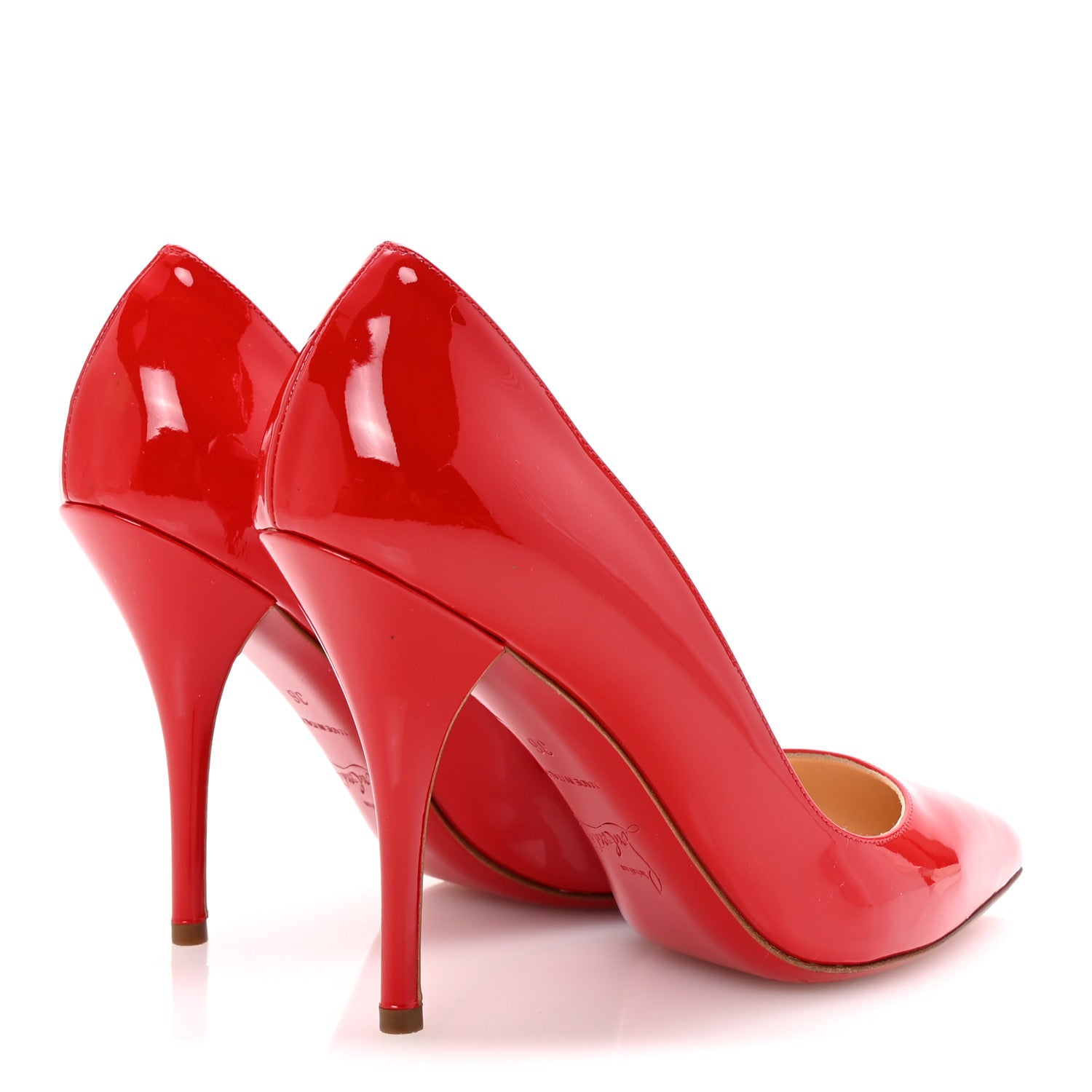 Christian Louboutin Patent Batignolles 100 Pumps 36 Rouge Lipstick 5 of 9