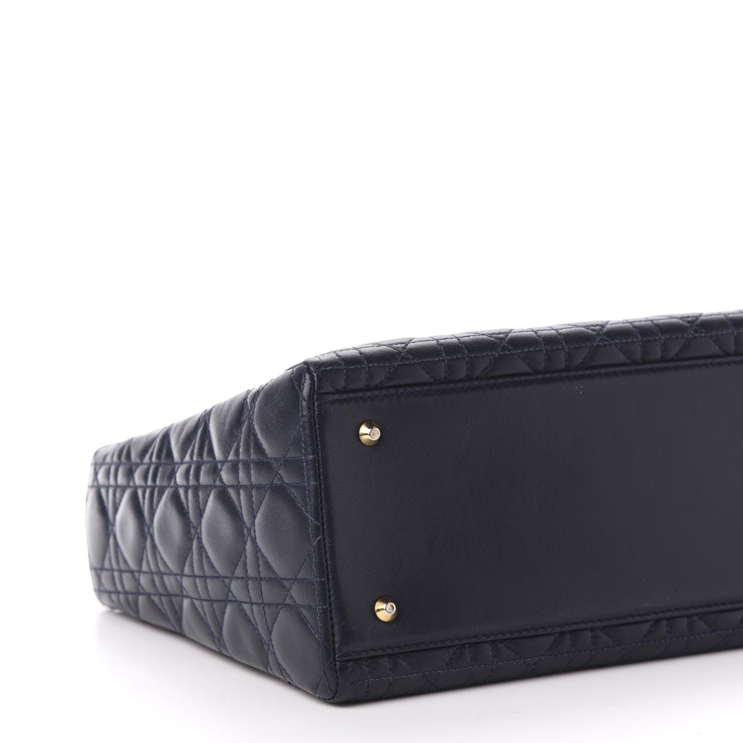 Christian Dior Lambskin Cannage Medium Lady Dior Navy Blue 9 of 11