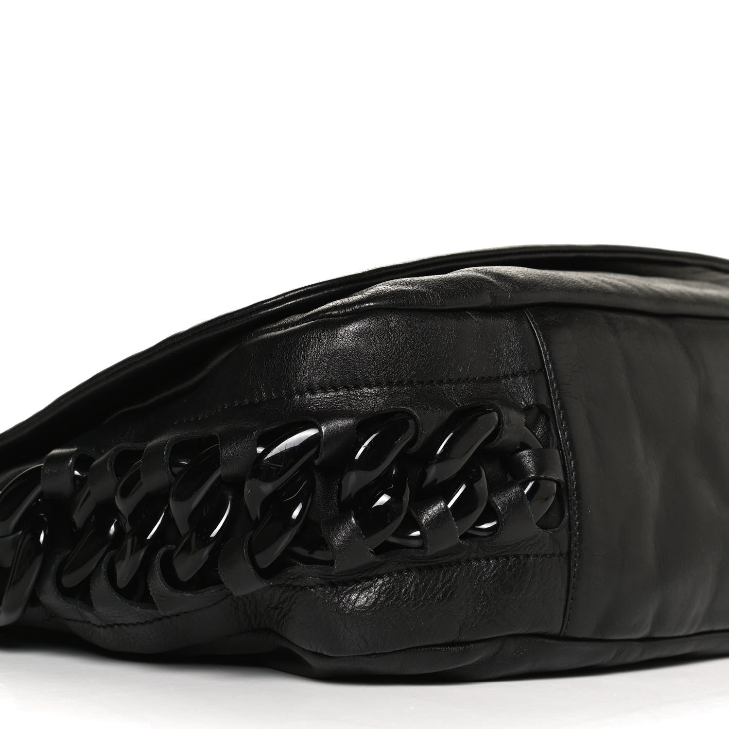 Chanel Calfskin Modern Chain Rhodoid Flap Black 8 of 9