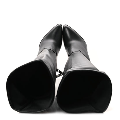 Christian Dior Nappa Knee High Boots 38.5 Black 2 of 10