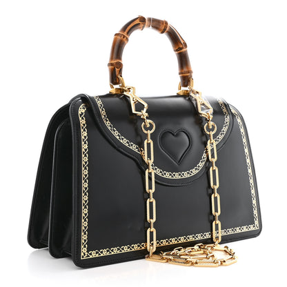 Gucci Calfskin Bamboo Medium Thiara Top Handle Bag Black 3 of 10