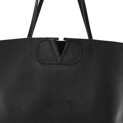 Valentino Garavani Calfskin Large Vlogo Tote Black 7 of 15
