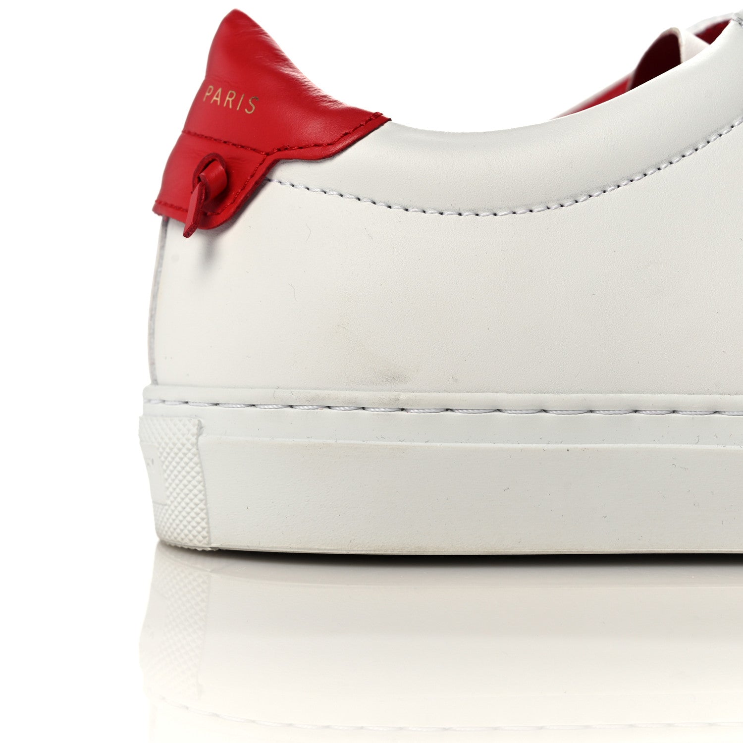 Givenchy Calfskin Band Logo Womens Urban Street Sneakers 39.5 White Red 11 of 11