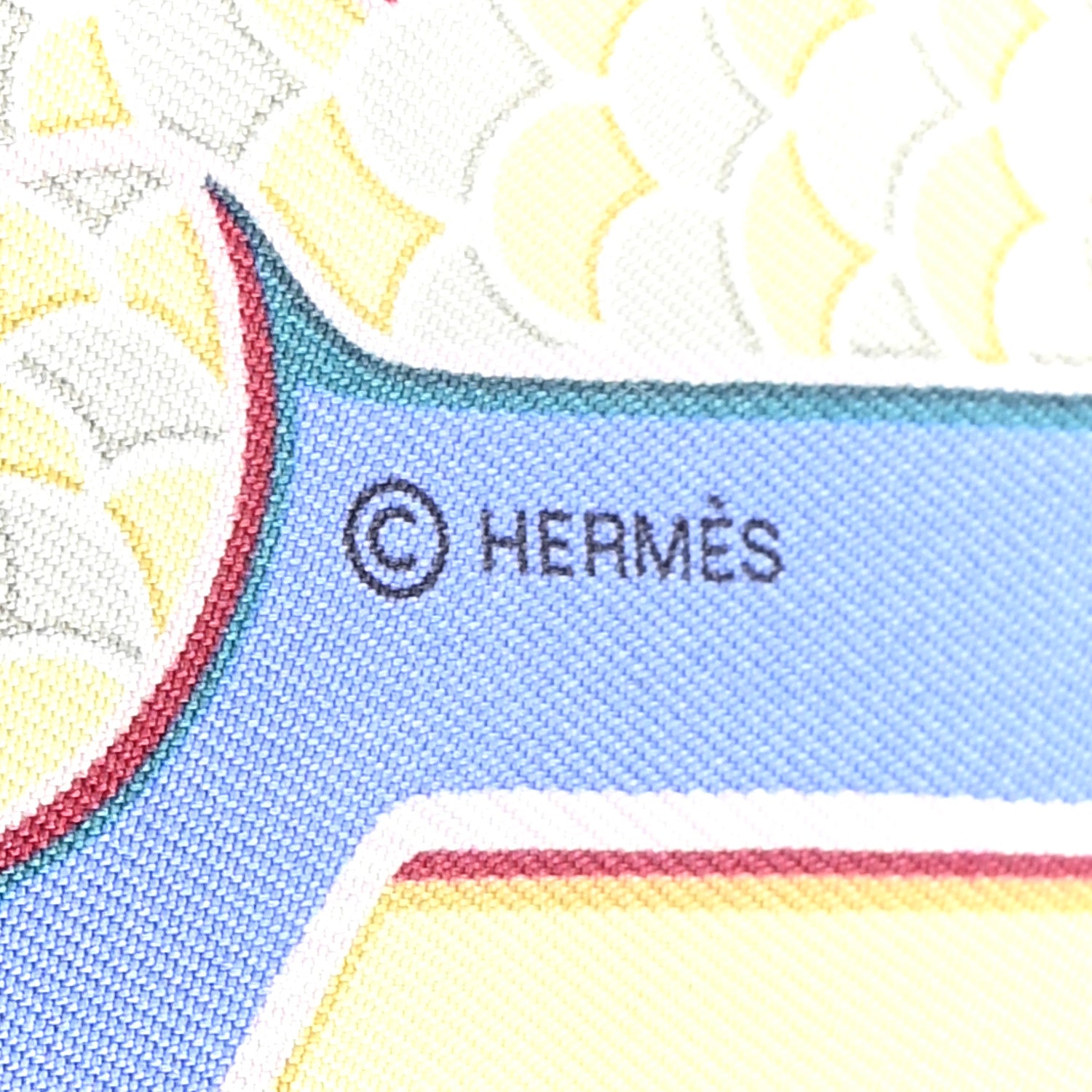 Hermes Silk Epaulettes De Gala Twilly Blue Multicolor 3 of 4