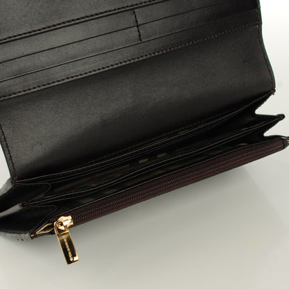 Burberry Grainy Calfskin Penrose Continental Wallet Dark Chocolate 5 of 9