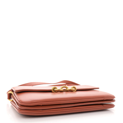 Saint Laurent Smooth Calfskin Le Maillon Satchel Orange 4 of 12