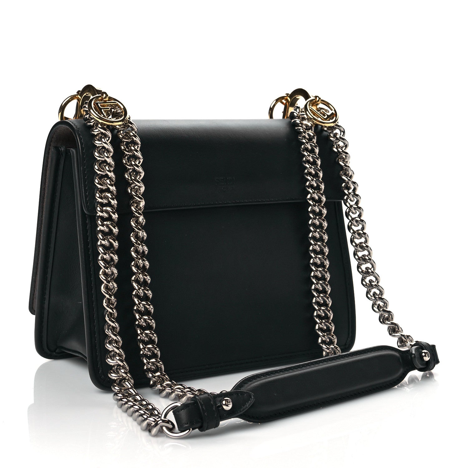 Fendi Vitello Century Opaco F is Fendi Small Kan I Shoulder Bag Black 3 of 12