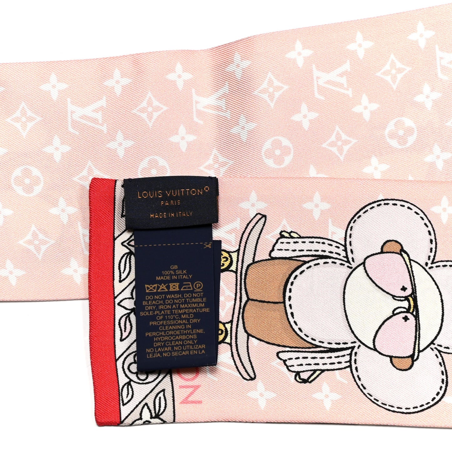 Silk Monogram Vivienne Hide and Seek Square Bandeau Rose