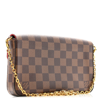 Louis Vuitton Damier Ebene Pochette Felicie Chain Wallet 4 of 16