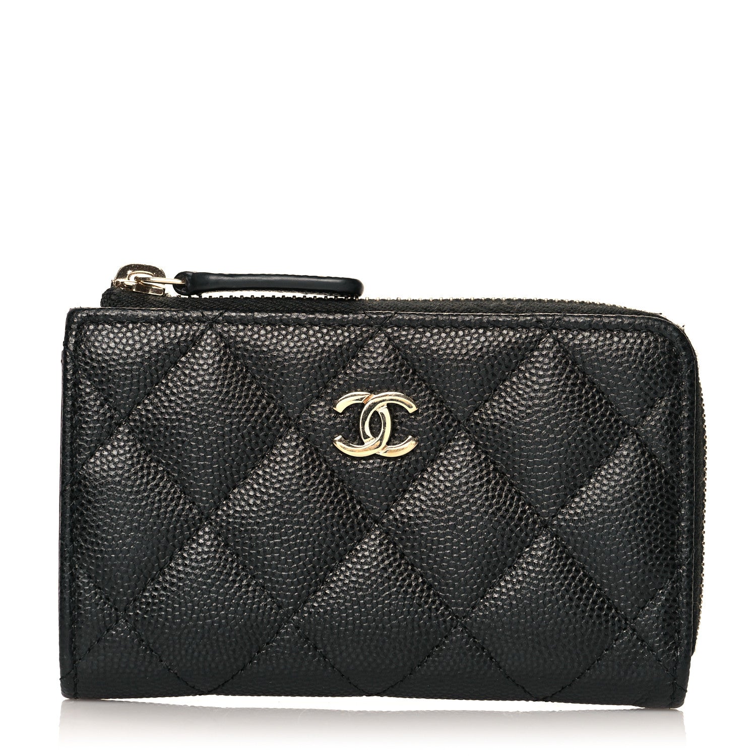 Chanel Caviar Quilted Zipped Key Holder Case Black 1 of 9