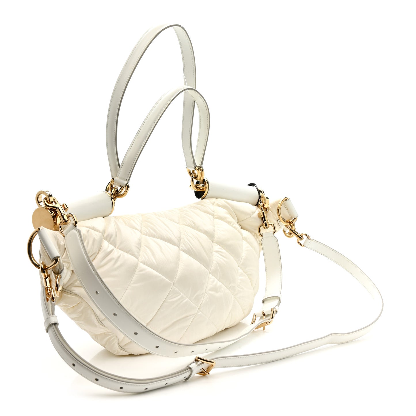 Marsupio Nylon Quilted Piumino 2 Belt Bag White