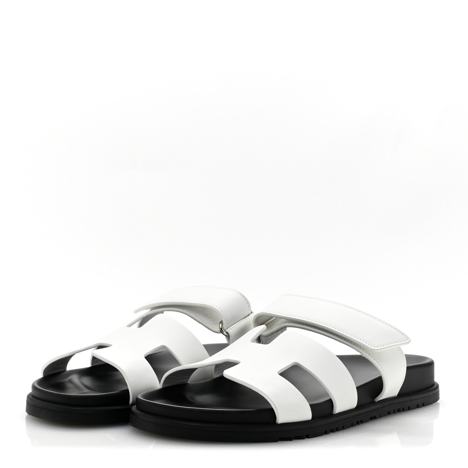 Hermes Calfskin Womens Chypre Sandals 41 White 4 of 10