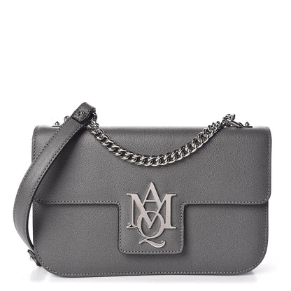 Alexander McQueen Calfskin Medium Insignia Flap Grey 1 of 8