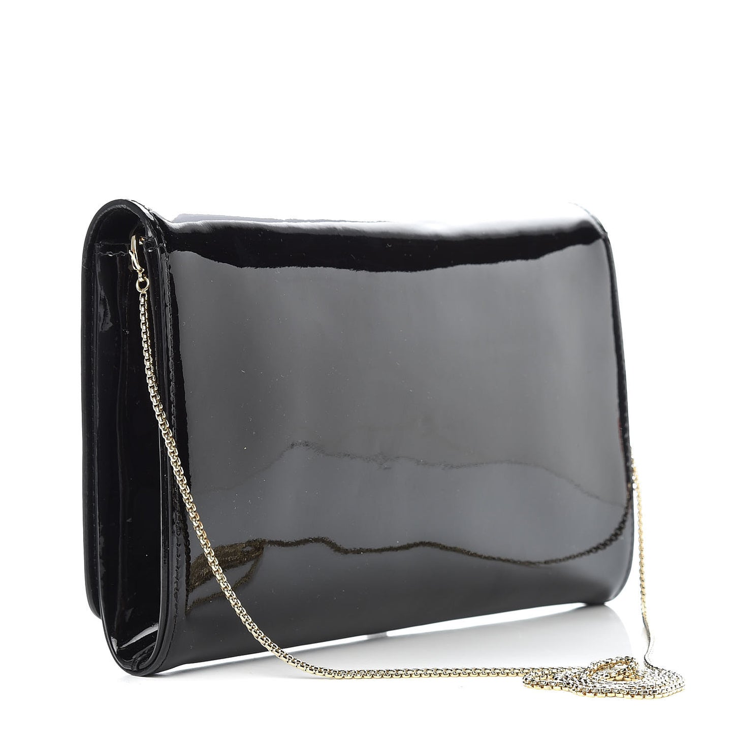 Patent Palazzo Medusa Chain Evening Bag Black