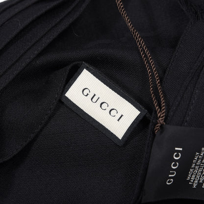 Gucci Wool Silk GG Monogram GGNat Scarf Black 3 of 4