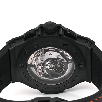 Hublot Ceramic Alligator 44mm Big Bang Limited Edition "Veuve Clicquot" Automatic Watch Black 301.C1.1140.LR.VCP21 4 of 5