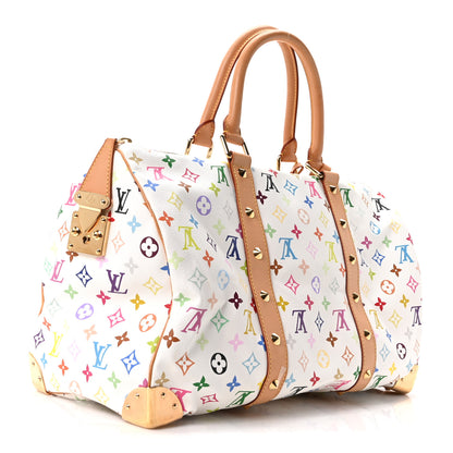 Louis Vuitton Monogram Multicolor Keepall 45 White 3 of 9