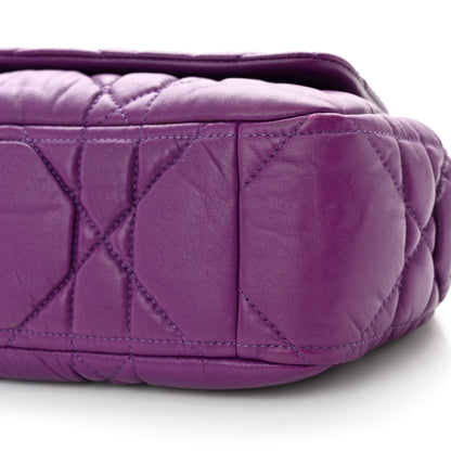 Christian Dior Lambskin Cannage Small Milly La Foret Shoulder Bag Purple 10 of 13