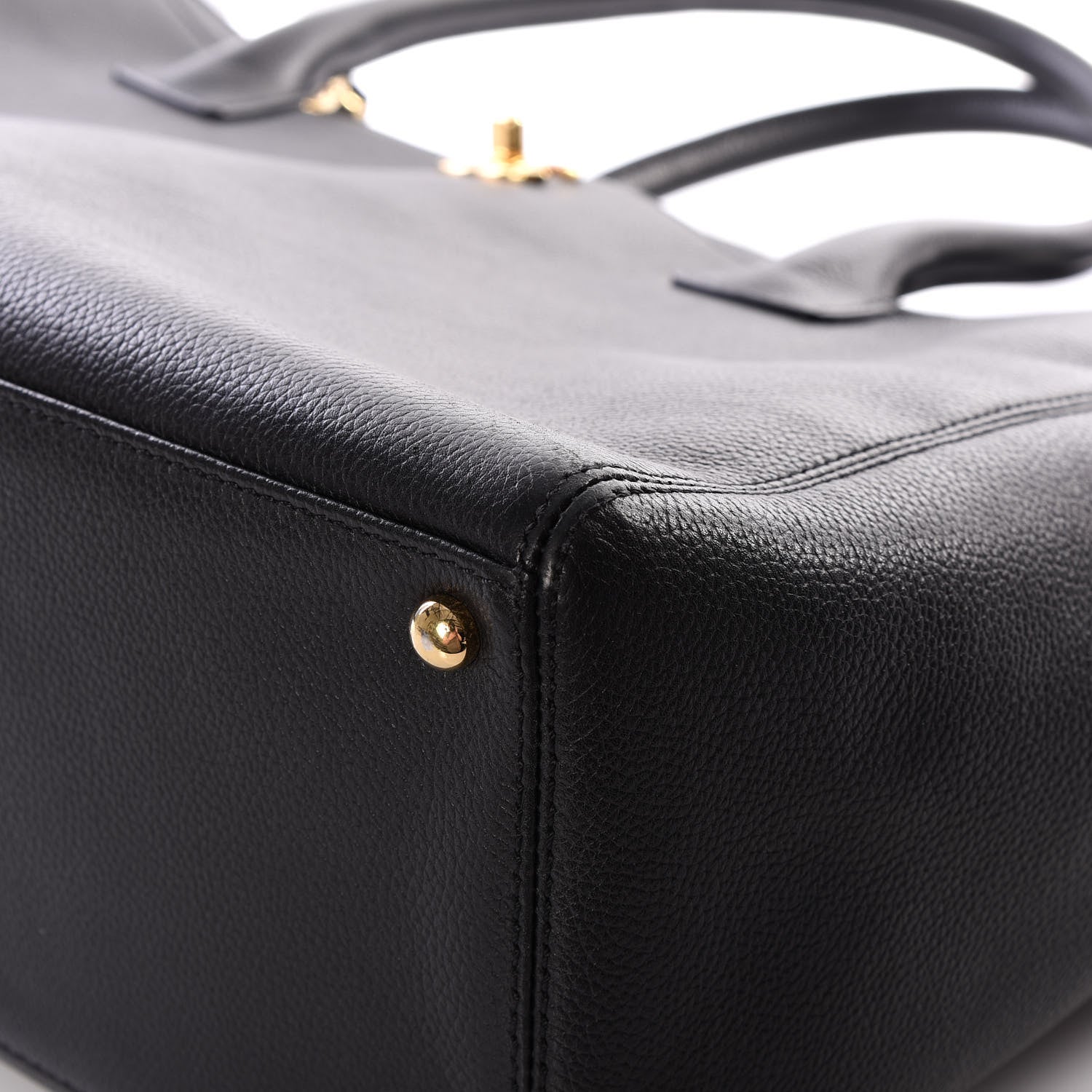 Chanel Calfskin Cerf Executive Shopper Tote Black 6 of 12
