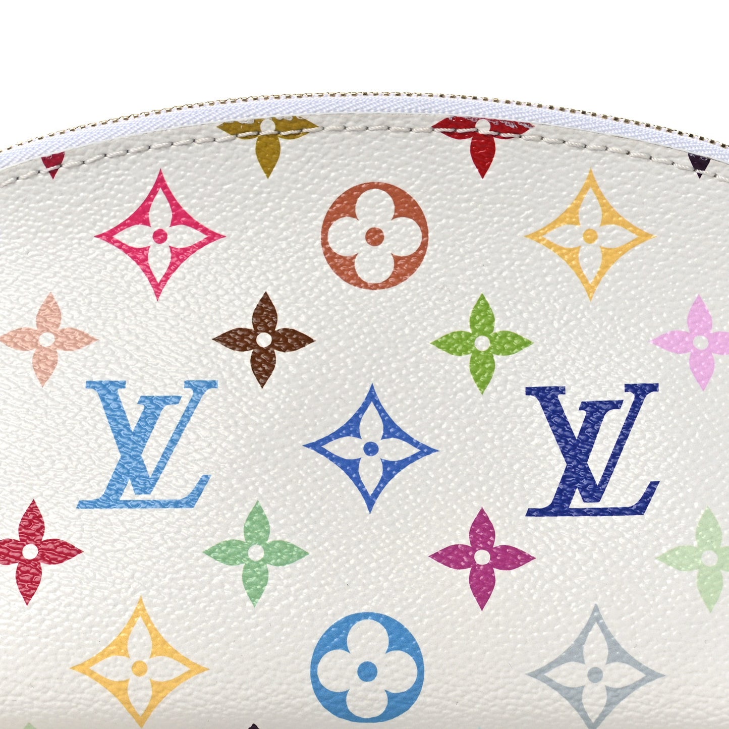 LV x TM Monogram Multicolor Cosmetic Pouch PM White