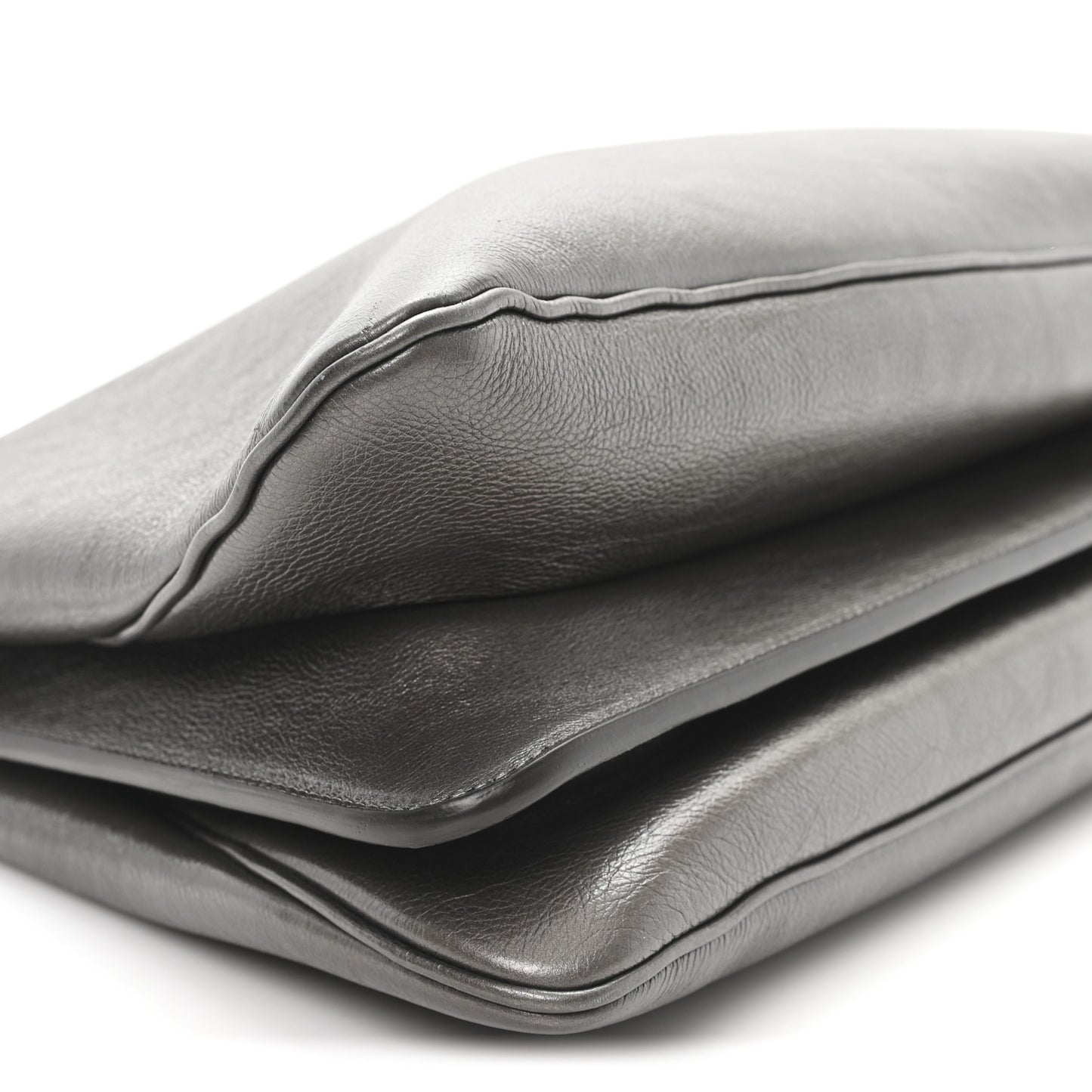 Metallic Vitello Large Soft Peekaboo Tortora