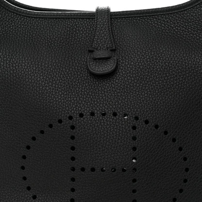Hermes Taurillon Clemence Evelyne III PM Black 8 of 11
