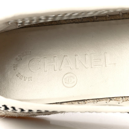 Chanel Mesh Grosgrain CC Espadrilles 39 Beige Black 8 of 9