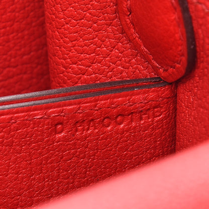 Hermes Evercolor Mini Sac Roulis Rouge De Coeur 7 of 9