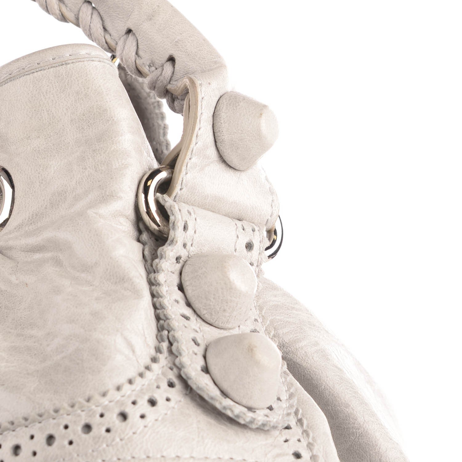 Balenciaga Agneau Giant Brogues Hardware Pompon Argent 12 of 14