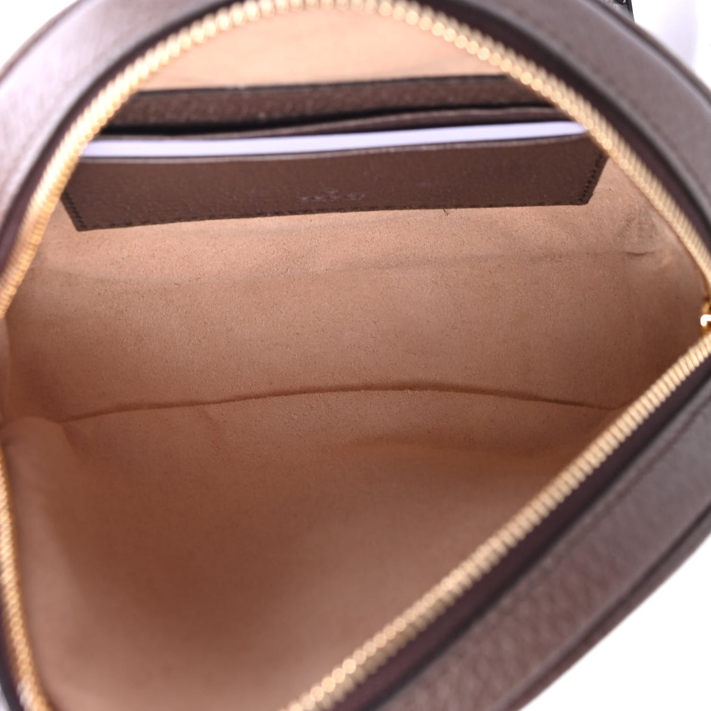 GG Supreme Monogram Web Mini Ophidia Round Backpack Brown