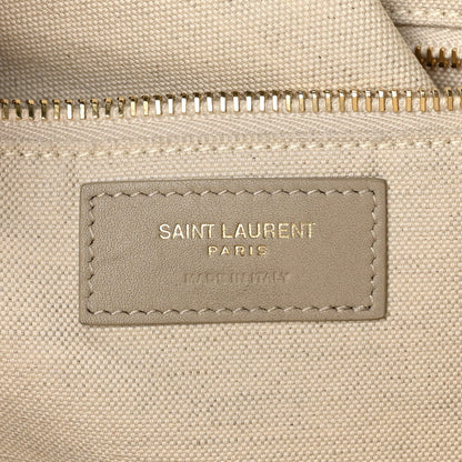 Saint Laurent Linen Calfskin Rive Gauche Tote Beige Sea Salt 7 of 11