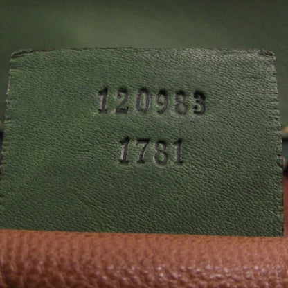 Gucci Leather Large Horsebit Flap Tote Hobo Bag Green 9 of 10