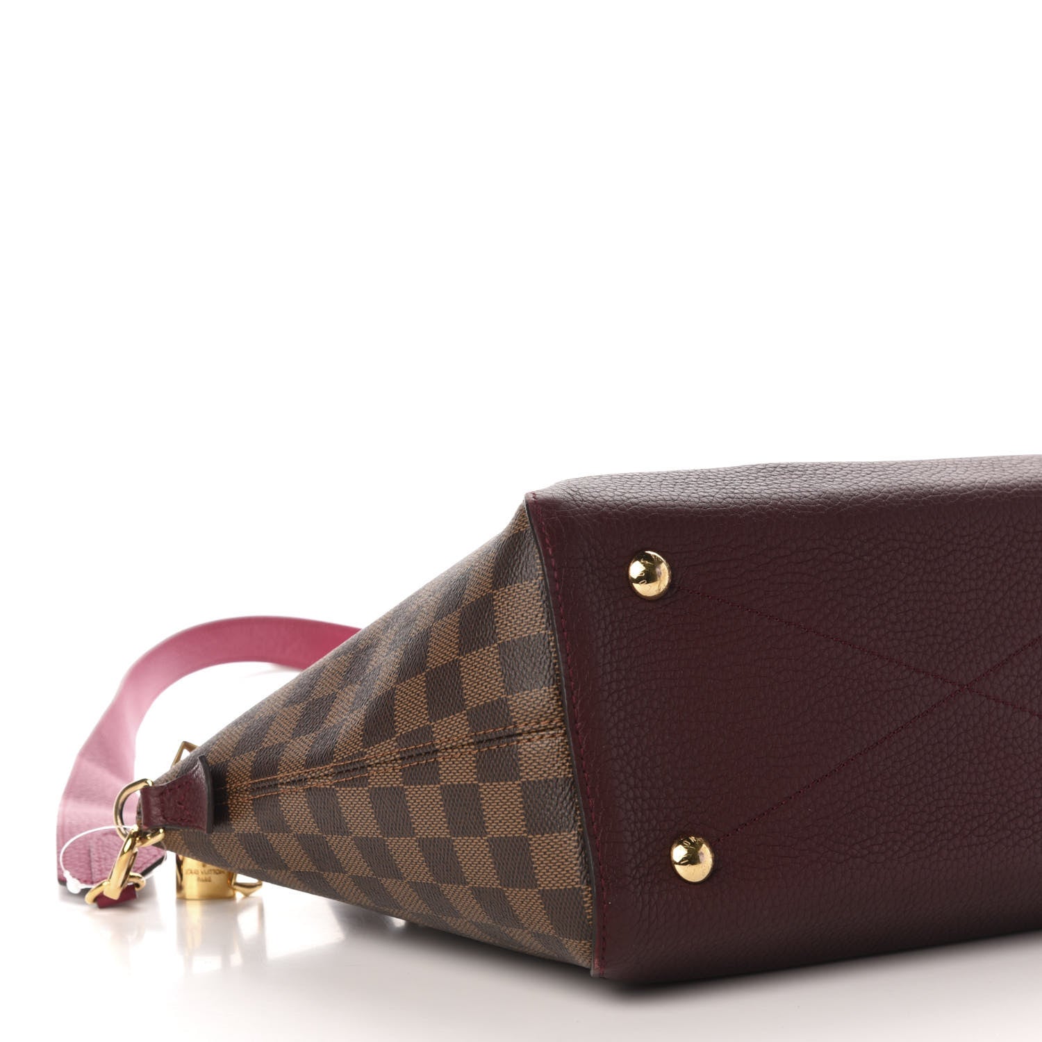 Louis Vuitton Damier Ebene Cuir Taurillon Hyde Park Fuchsia 6 of 8