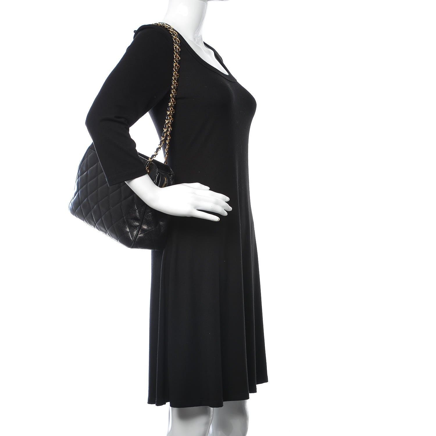 Chanel Caviar Quilted Shoulder Bag Black 2 of 13