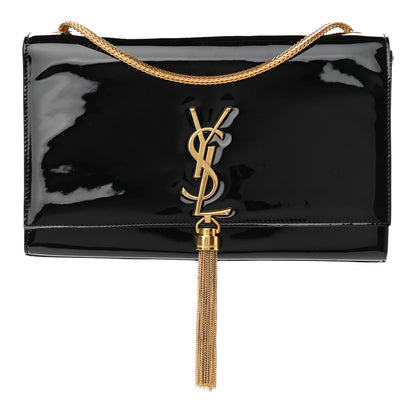 Saint Laurent Patent Medium Classic Monogram Kate Tassel Satchel Black 1 of 9