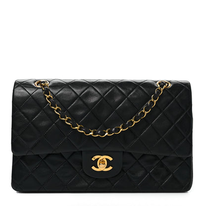 Chanel Lambskin Quilted Medium Double Flap Black 1 of 8