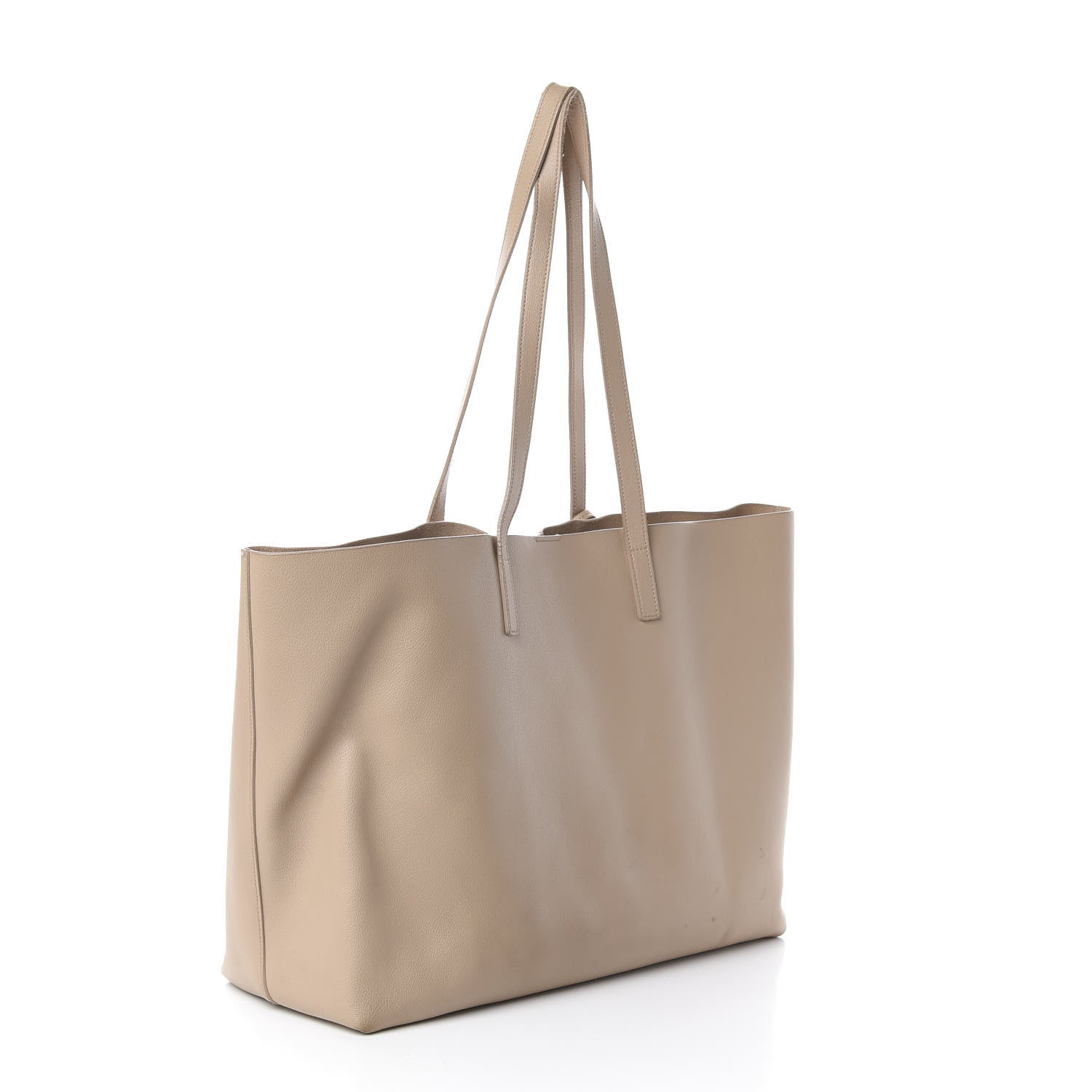 Saint Laurent Calfskin Large Shopping Tote Natural 2 of 8